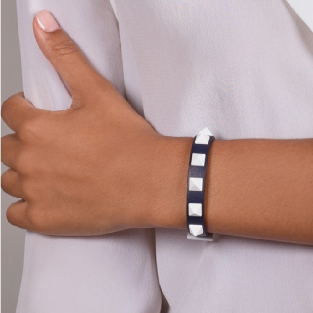Valentino | Rockstud Bracelet Navy White